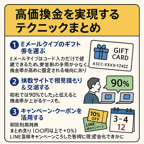 高価換金を実現するテクニックまとめ